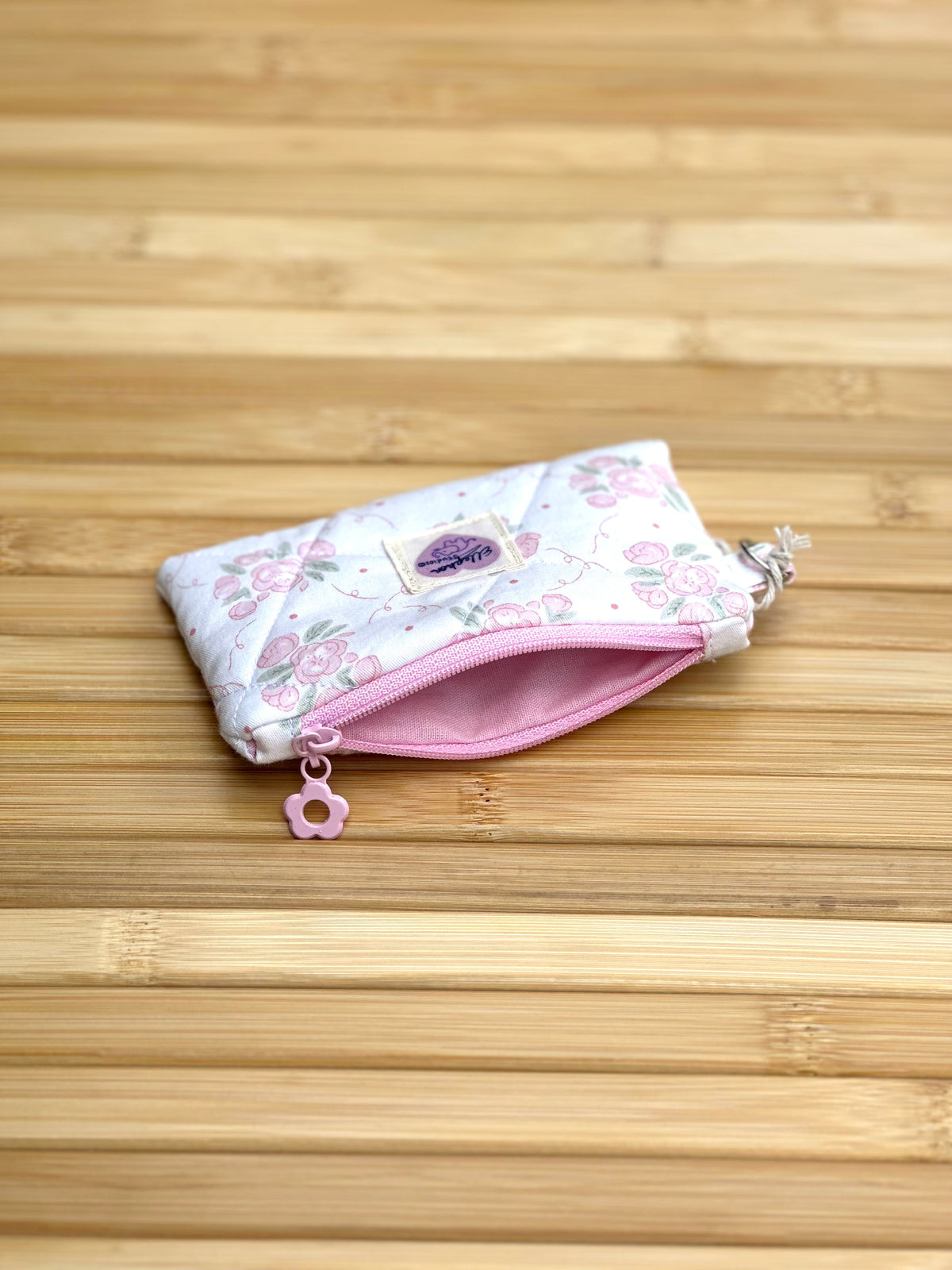 Pink Flora Little Zipper Pouch