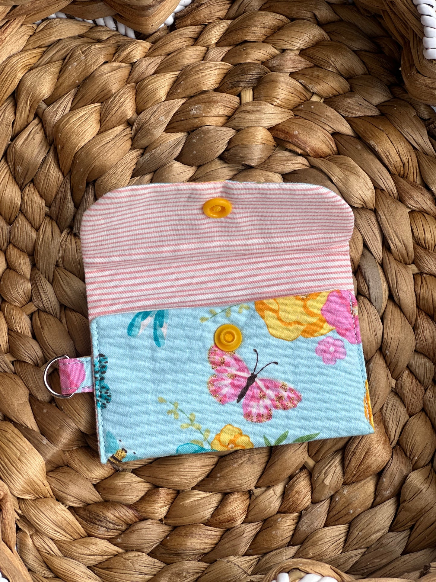 Pink Butterfly Card Case