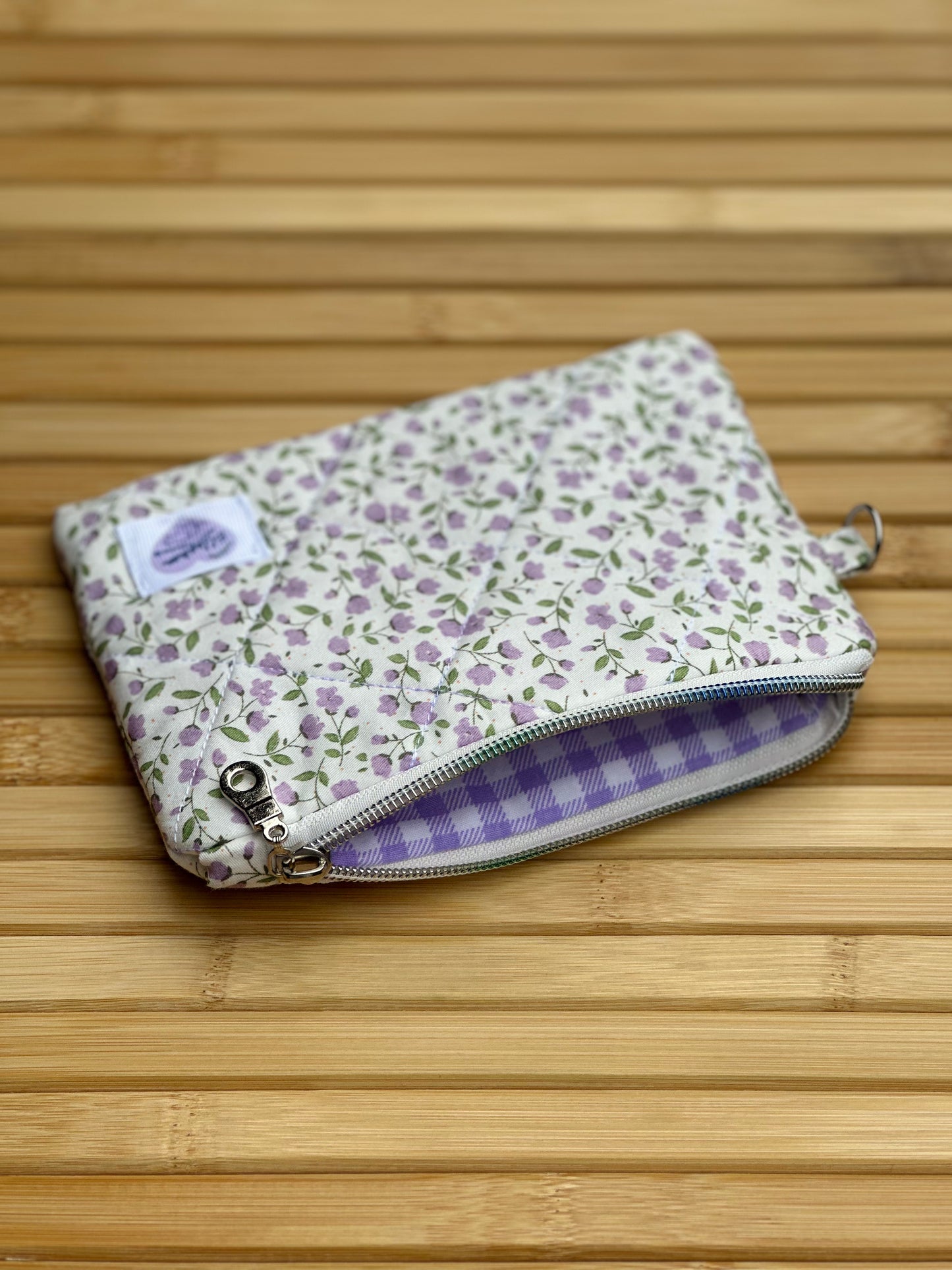 Peace Lilac Zipper Pouch