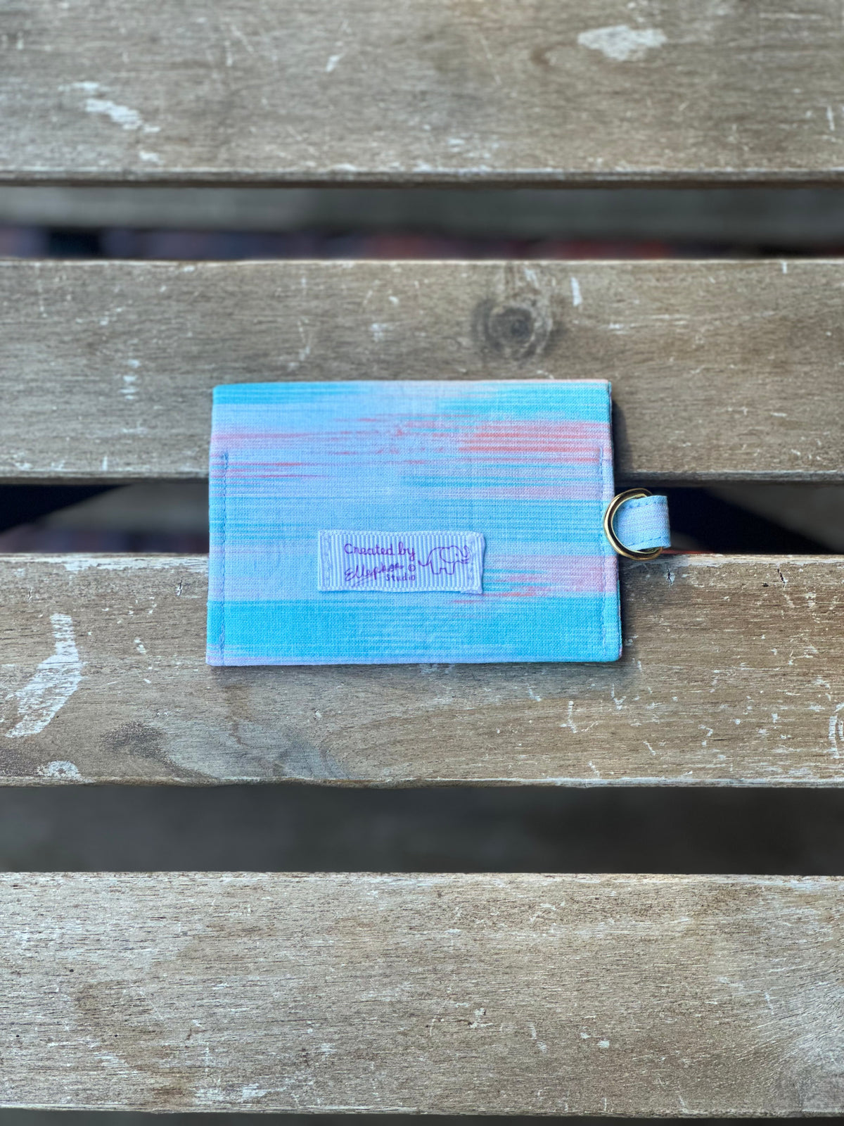 Ellephon studios back blue sunset card case