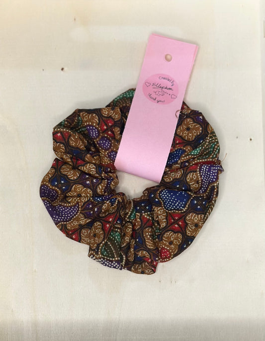 Ungu Biru Kebaya Batik Hair Scrunchie