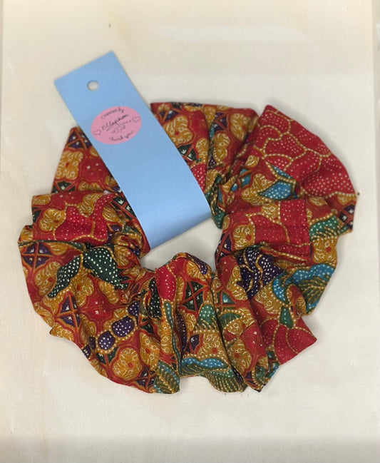 Merah Bumi Batik Hair Scrunchie
