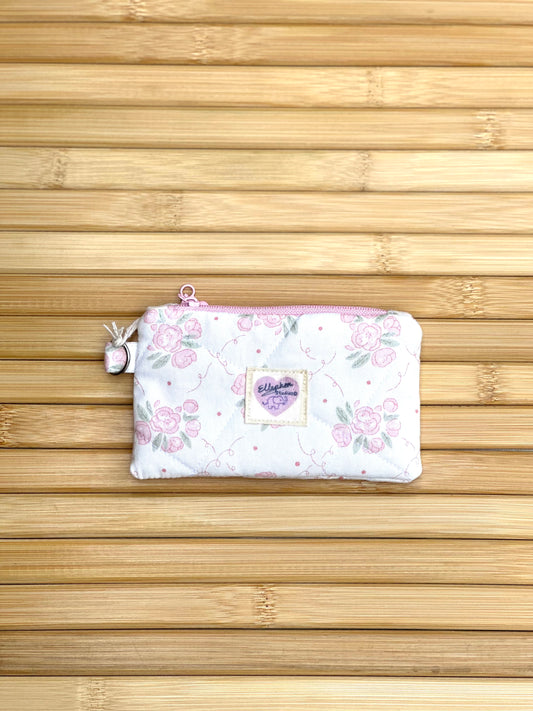 Pink Flora Little Zipper Pouch