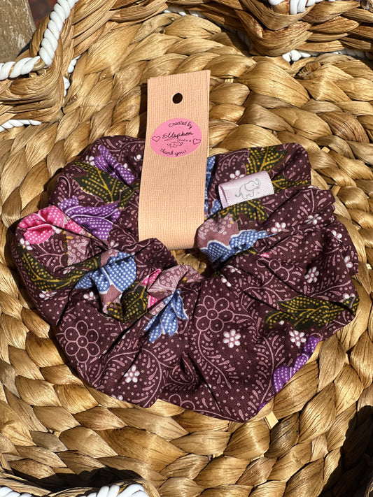 Coco Floral Batik Hair Scrunchie