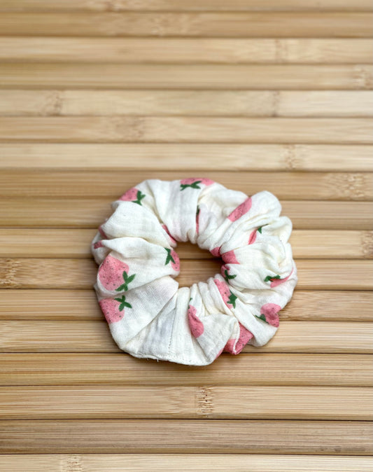 Strawberry Cream Hair Scrunchie
