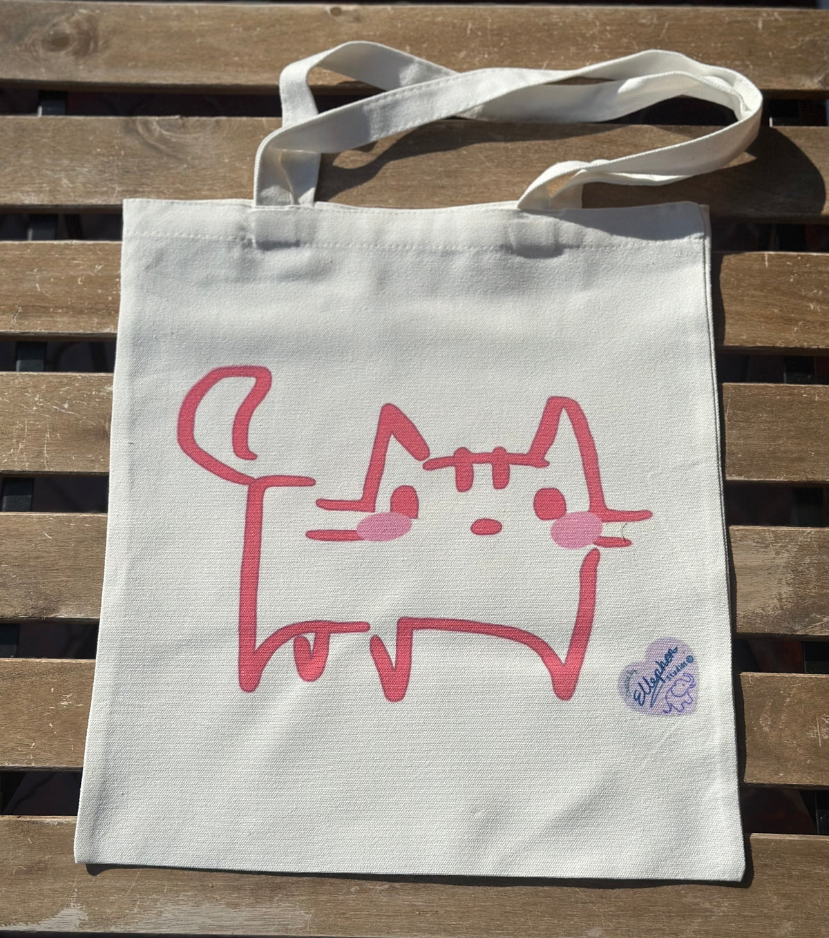 Pink Kitty Tote Bag
