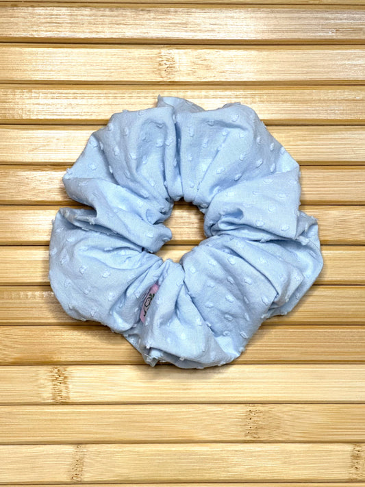 Sky Pom Pom Hair Scrunchie