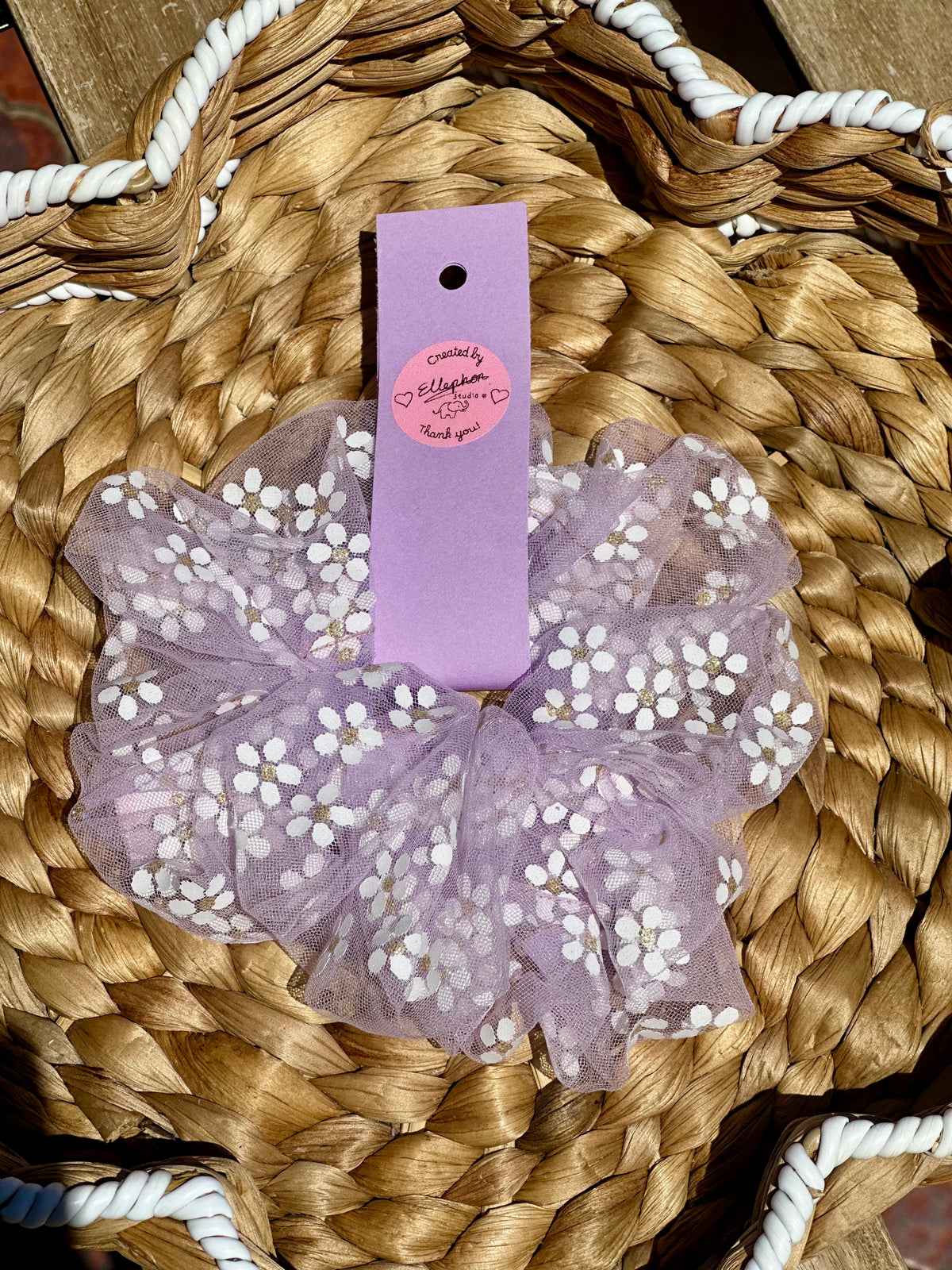 パープルプラム ヘアシュシュ