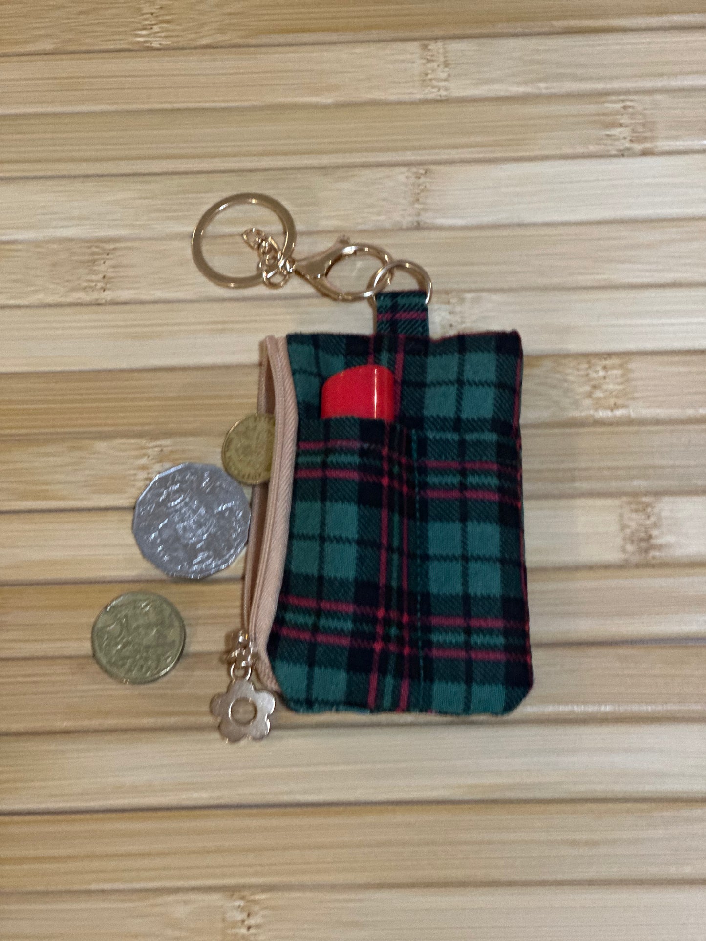 Classic Lip Stick/Balm Key Chain Zipper Purse