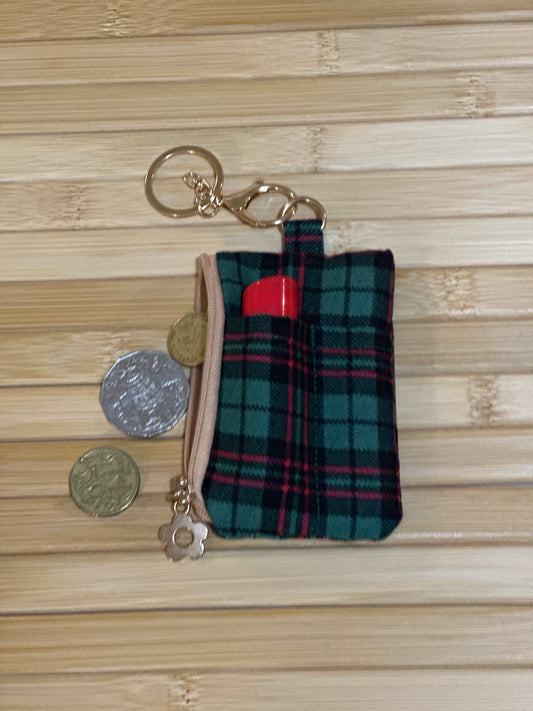 Classic Lip Stick/Balm Key Chain Zipper Purse