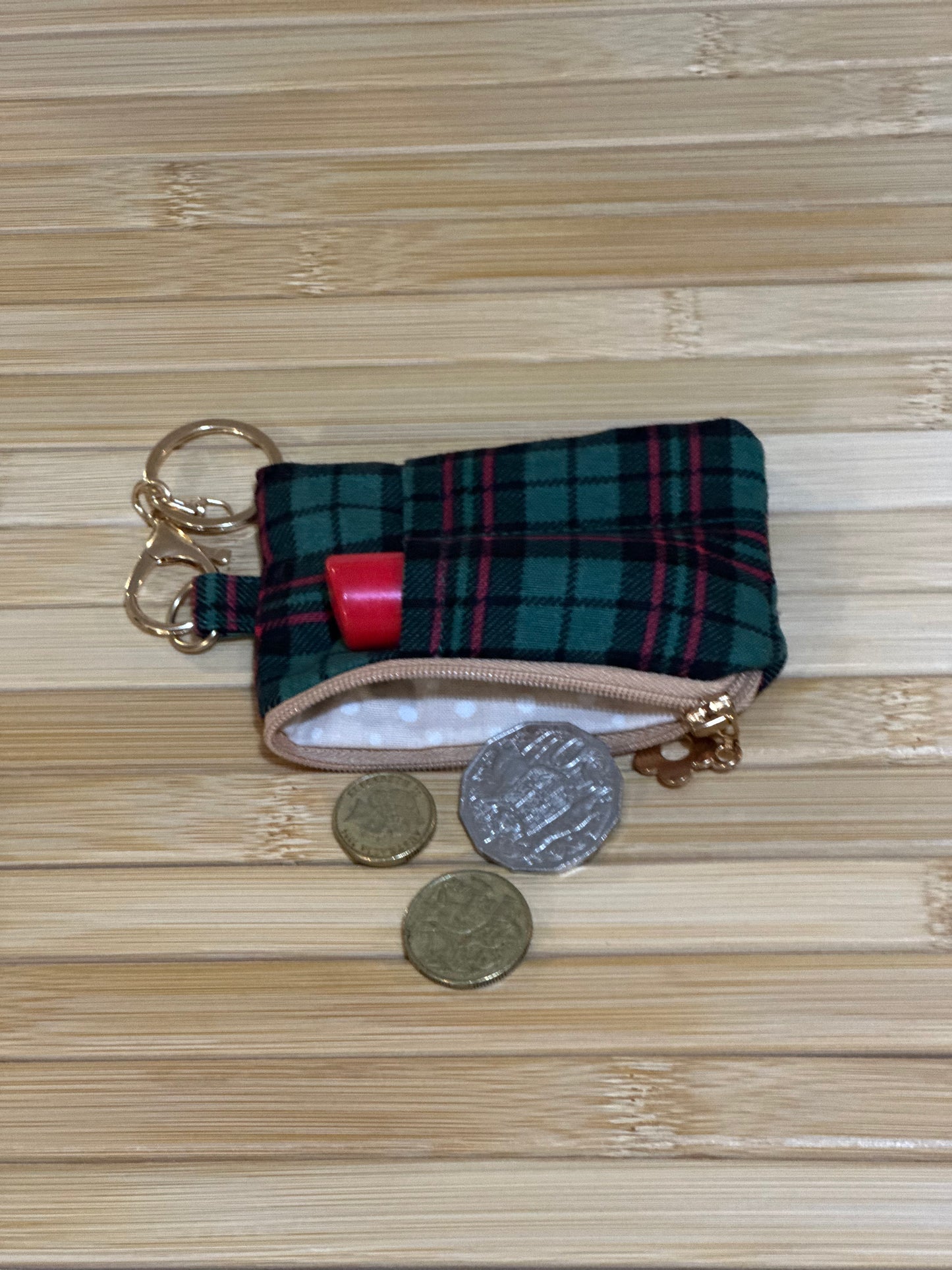 Classic Lip Stick/Balm Key Chain Zipper Purse