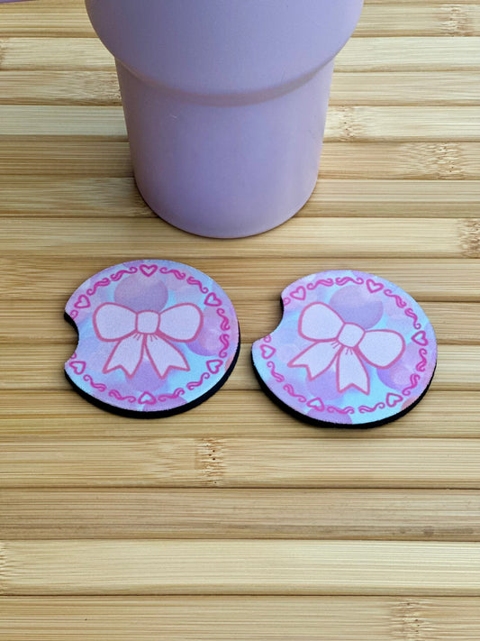 Sweet Ribbon Car Coasters (Pack of 2)