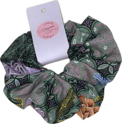 Teal Batik Hair Scrunchie