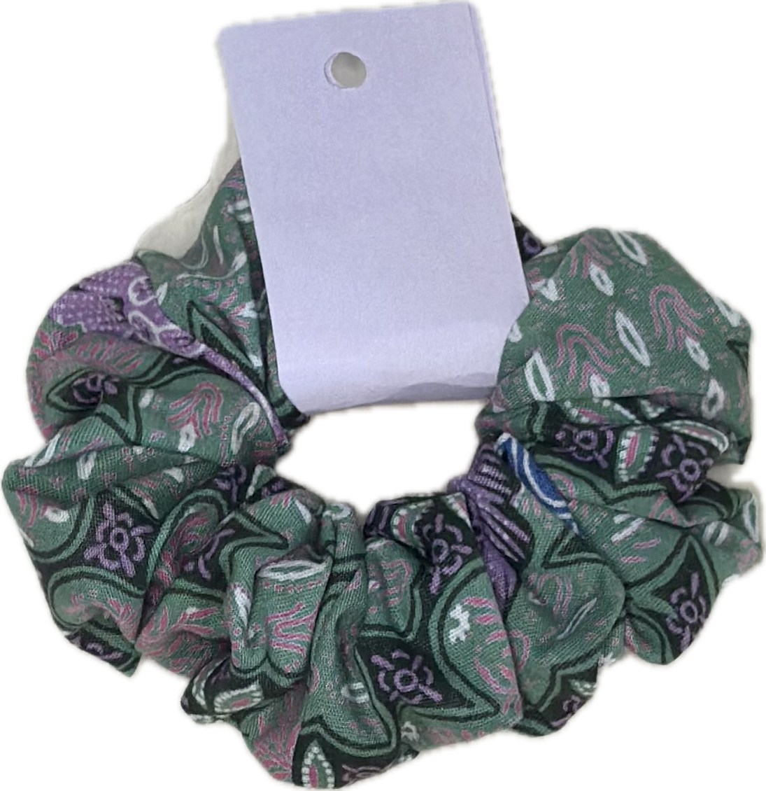 Teal Batik Hair Scrunchie