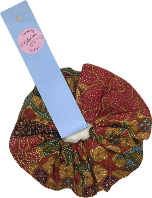 Merah Bumi Batik Hair Scrunchie