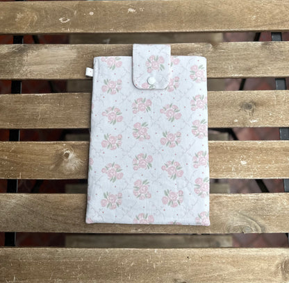Ellephon studios white pink  flora Booksleeve 