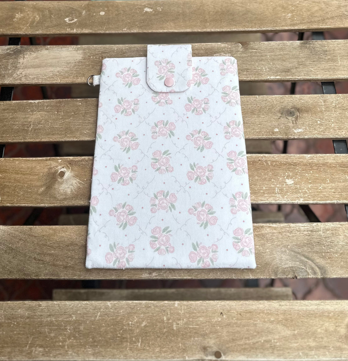 Ellephon studios light pink pink flora Booksleeve