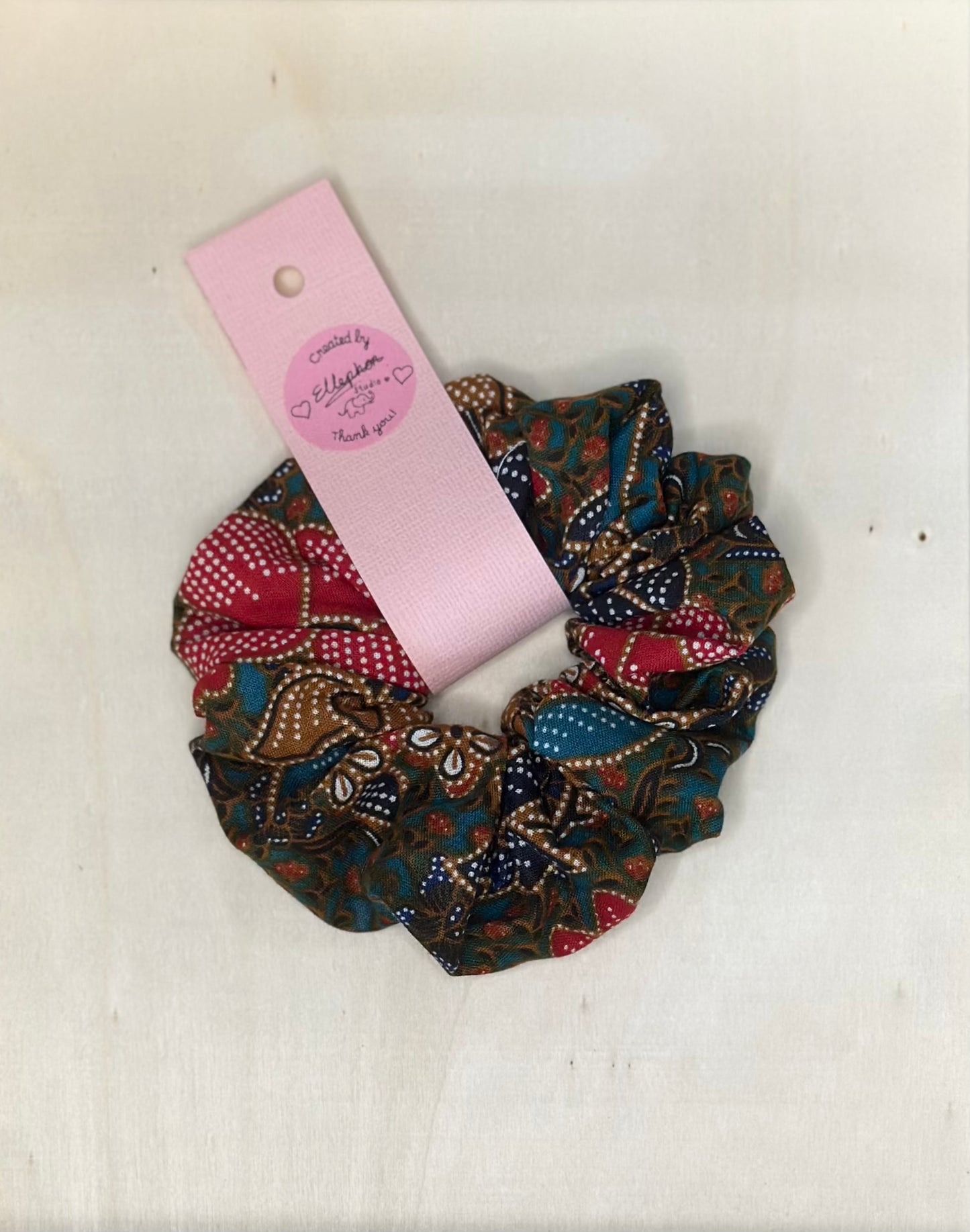 Hijau Kebaya Batik Hair Scrunchie