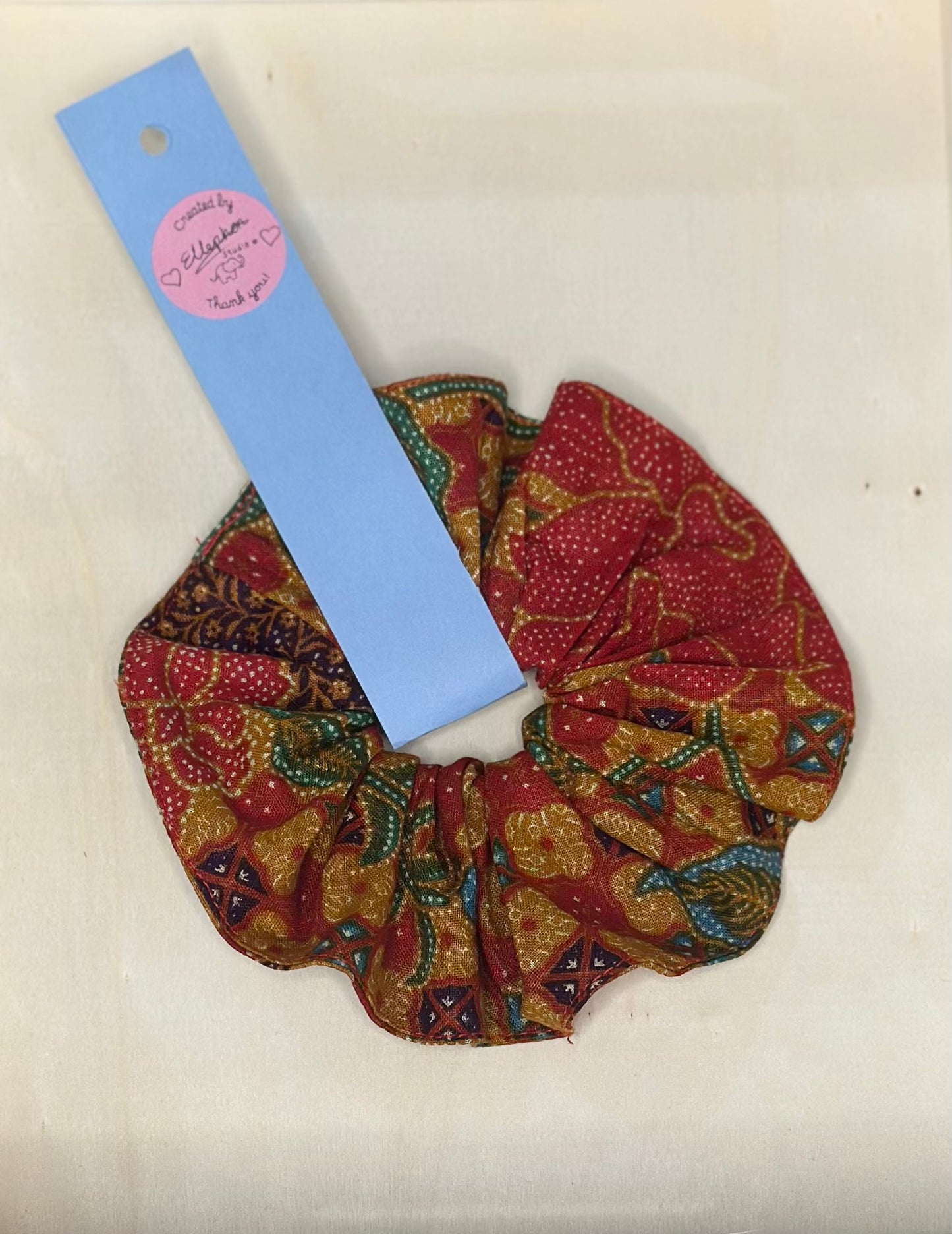 Merah Bumi Batik Hair Scrunchie