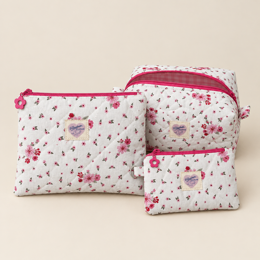 Bouquet Bundle with three coordinating floral pouches