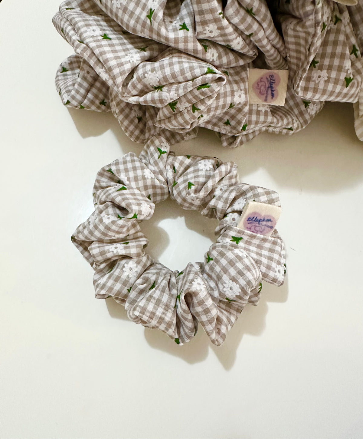 Daisy Gingham Scrunchie